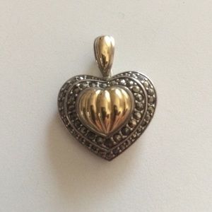 Judith Jack Sterling and 18k Gold Pendant